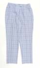 Lyle & Scott Womens Blue Plaid Cotton Capri Trousers Size M L28 in Regular