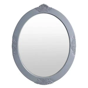 Home Decorators Collection Vanity Mirror 30"Wx38"H Oval Wood Framed Antique Gray - Picture 1 of 6