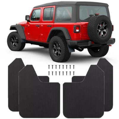 4 guardabarros delanteros y traseros estilo fibra de carbono para Jeep Wrangler CJ YJ TJ y JK Foto 1 de 4