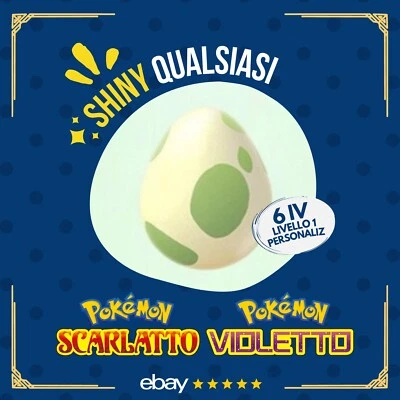 Qualsiasi Uova Shiny ✨ 6 IV Personalizzabile Pokémon Scarlatto Violetto Uovo - Immagine 1 di 4