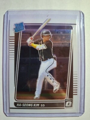 2021 Ha-Seong Kim Rated Rookie Donruss Optic Baseball Card #65 San Diego Padres - Image 1 of 2