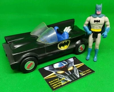 Batman + Batmobile Pocket Super Heroes original Mego corp 1979 made in Hong Kong - Imagen 1 de 4