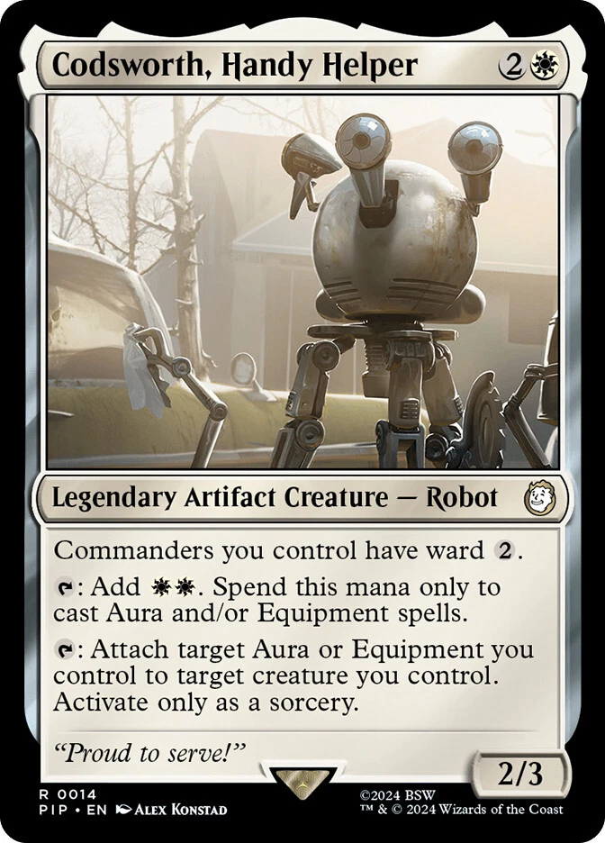 MTG Codsworth, Handy Helper  - Fallout Commander #014 - Image 1 of 1