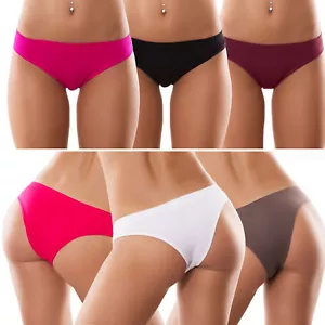 Stock 6 pz lotto slip donna brasiliana intimo microfibra elasticizzato T3284-S - Foto 1 di 5