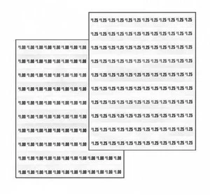 Hoja de precio 120 para Dixie Narco 2145/5591, $1,00 en la parte delantera $1,25 trasera - Una hoja - Imagen 1 de 1