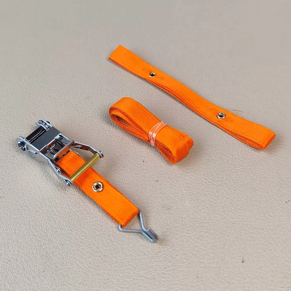 Ratchet Tie Down Strap for 1/14 1/10 Scale RC Crawler Car Trailers Trucks Vans - Image 1 of 4