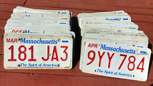 100 Craft Condition Massachusetts License Plates