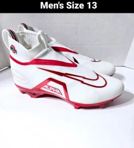 Nike Alpha Menace Elite Ohio State PE White Football Cleats Size 13 W DH3352-111 - Picture 1 of 8