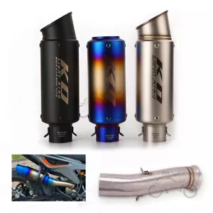 Modified System Exhaust Tips Mid Tail Pipe Muffler Black Slip on for DUKE 790 - Foto 1 di 12