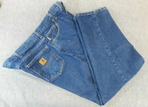 Men's CARHARTT Relaxed Fit 44 x 30 Blue Denim 5 Pocket Work Jeans B17 - Picture 1 of 8