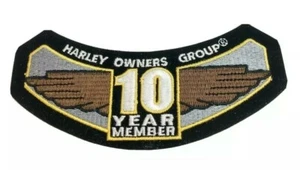 Harley Davidson Rocker Aufnäher geflügelt 10 Jahre Mitglied BRANDNEU ALTER LAGERBESTAND - Bild 1 von 1