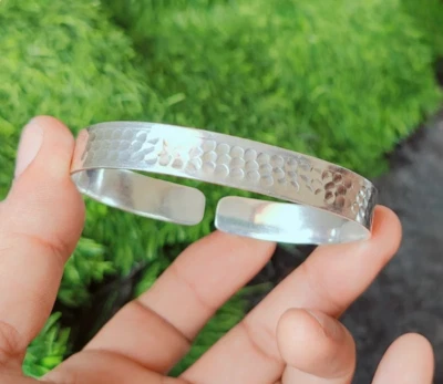 Pulseira feita à mão de prata esterlina 925 sólida feita à mão Si44 - Imagem 1 de 4