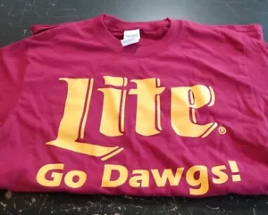 T-shirt Miller Lite Go Dawgs Ferris State MI Gildan 100% cotone HD XL - Foto 1 di 10