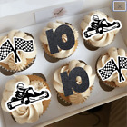 Go Kart Themed Cupcake Toppers - Pack of 6