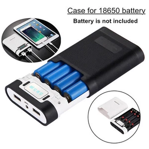 10000mAh Battery Case Power Bank DIY Kit 4x18650 Dual USB Ports LED Display - Picture 1 of 14
