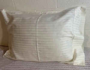 SFERRA Ivory Long Staple Cotton Striped Queen Pillow Cover - Picture 1 of 10