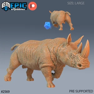 Rhino C | Epic Miniatures | RPG D&D Pathfinder Wargaming | 25-28mm - Picture 1 of 1