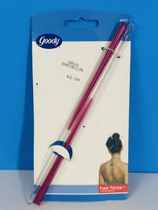 Vintage Goody Hair Sticks Clear Acrylic And Pink Set Of 2 New Old Stick 2005 - Picture 1 of 3