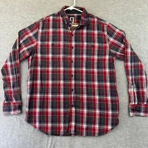 Howe Creative Workforce No65 Mens XL Red Black Plaid Lightweight Flannel Shirt - Picture 1 of 8