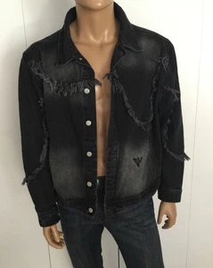 Chaqueta vaquera artesanal asimétrica Saint Vision talla L - Imagen 1 de 10