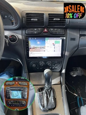 Autoradio Navi Apple Carplay Android 14 GPSFür Mercedes C-Klasse W203 2000-2004 - Bild 1 von 4