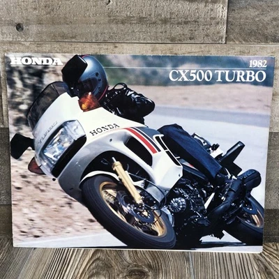 1982 Honda CX500 Turbo мотоцикла брошюра брошюра реклама - Изображение 1 из 4