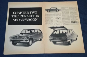 1968 Renault 16 Wagon Original Vintage Mini Advertisement Print Ad 68 R16 - Bild 1 von 1