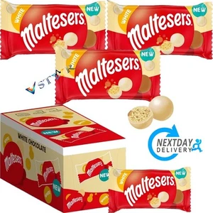 Maltesers White Chocolate & Honeycomb Bag 30g Crunchy Candy Snack Treat - Picture 1 of 7