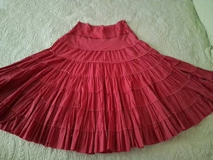 Vintage Lapis Boho Hippie Multitiered Cotton Skirt junior sz M - Picture 1 of 9