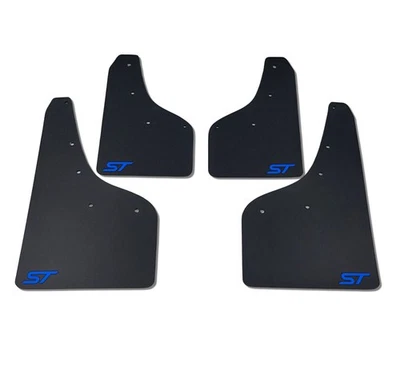 rallyflapZ | Mud Flaps Qty4 FITS: Ford Fiesta Mk8 / 8.5 ST Black 3.2mm PVC STNB - Image 1 of 4