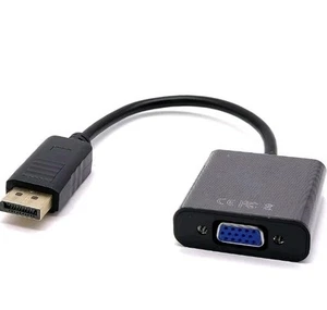 Display Port to VGA Female Video Cable Cord Converter Adapter PC Monitor Desktop - Picture 1 of 3
