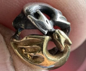 Trollbeads Tanzende Drachen People’s Bead 2017 TAGBE-00232 18K Bicolor Rar - Bild 1 von 8