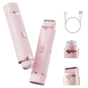 Maquinilla de afeitar eléctrica de doble cabezal 2 en 1 para dama impermeable para mujer área privada EE. UU. - Imagen 1 de 29