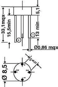 Bridge rectifier 1000V 1.5A round - Picture 1 of 1