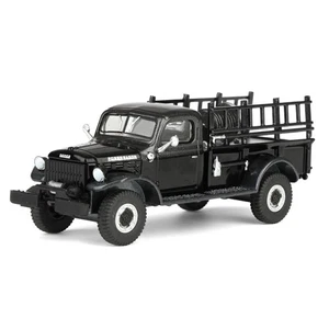 Greenlight 1/64 1946 Dodge Power Wagon Fire Truck Black Bandit Series 30 28170-C - Foto 1 di 7