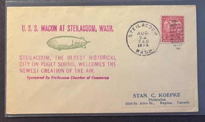 USS Macon welcomed at Steilacoom, WA, 8/22/1934 - Image 1 of 2