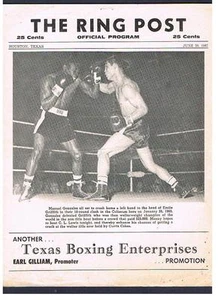 1967 Houston boxing program Manuel Gonzalez Lewis Al Banks Earls Armstrong Laday - Picture 1 of 1
