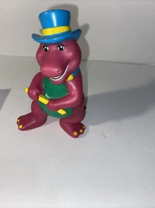 Vintage BARNEY the Purple Dinosaur 5.5" dancing PVC Figure Lyons Group Top Hat - Picture 1 of 6