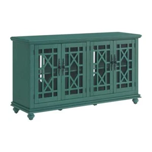 Martin Svensson Home TV Stand 63" w/ Cable Management MDF in Antique Teal-Green - Picture 1 of 9