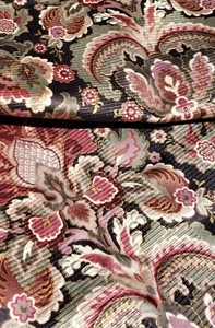 Mill Creek Fabrics Zepel Screen Print Piece Pinks Greens Rococo ~35" x ~44" - Picture 1 of 5