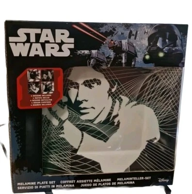 Funko SW02646 4pc Star Wars Plate Set Intergalactic - Melamine Black & White - Image 1 of 3