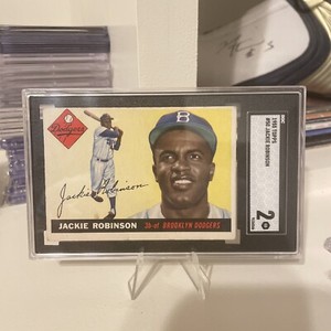 1955 Topps Baseball Jackie Robinson #50 - SGC 2- Brooklyn Dodgers, “Centered”