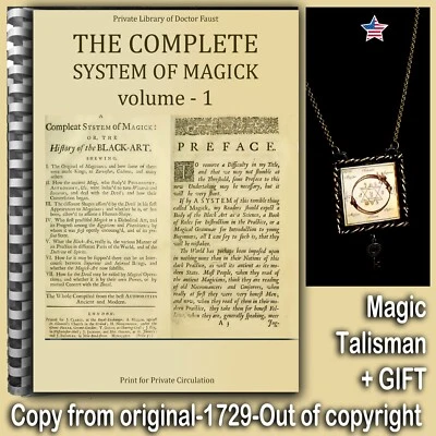 Antique Book Occult Esoteric Grimoire Complete System of Magic Witchcraft Witch Foto 1 de 4