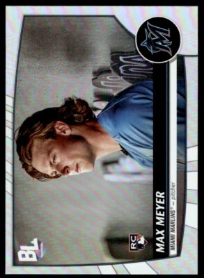 2023 Topps Big League SILVER FOIL Max Meyer Rookie Miami Marlins #206 R39 - Image 1 of 2