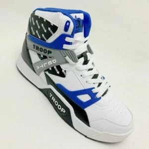 Men's Troop Delta White Black Blue High-Top Sneaker NWT - Picture 1 of 11