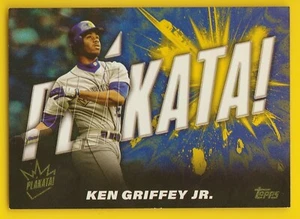 2025 Topps Plakata Plak-45 Ken Griffey Jr Seattle Mariners SSP - Foto 1 di 2