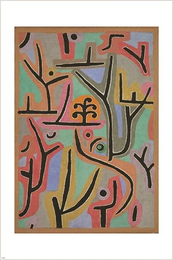 PÓSTER DE ARTE pintura vintage PAUL KLEE parque cerca de lu 1938 geometría 20x30 RARO Foto 1 de 1
