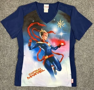 Captain Marvel Scrub Top - Marvel Comics - Size Small - nursing and/or vet tech - Picture 1 of 10
