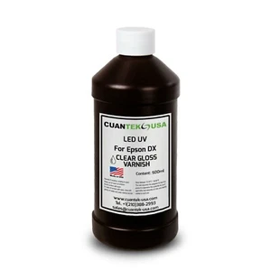 LED UV Aushärtbar GLÄNZEND KLARLACK 500ml für Drucker mit Epson Köpfen - MADE IN USA - Bild 1 von 6