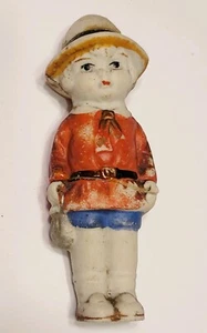 Vintage Frozen Charlotte Penny Puppe Scout Figur 3,5" groß - Bild 1 von 5